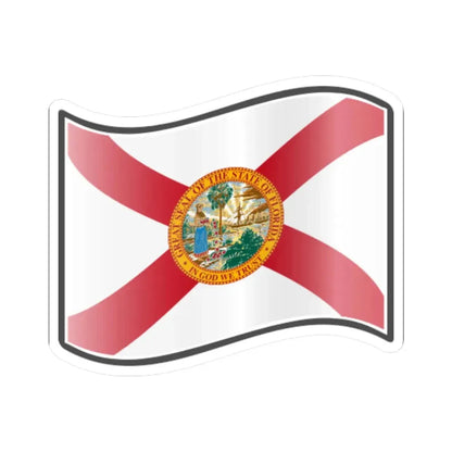 Nuvola Florida flag (United States) STICKER Vinyl Kiss-Cut Decal 3 Inch White - The Sticker Space