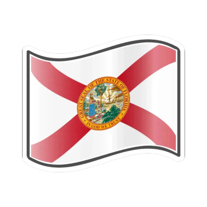 Nuvola Florida flag (United States) STICKER Vinyl Kiss-Cut Decal 4 Inch White - The Sticker Space