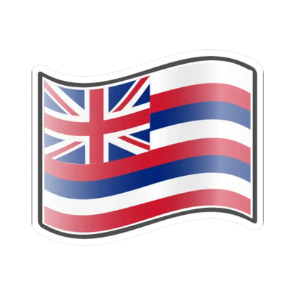 Nuvola Hawaiian flag (United States) STICKER Vinyl Kiss-Cut Decal 4 Inch White - The Sticker Space