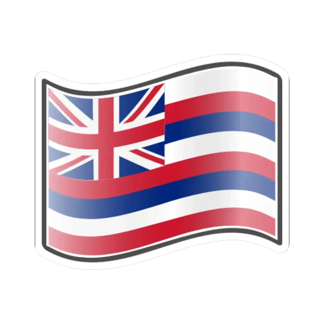 Nuvola Hawaiian flag (United States) STICKER Vinyl Kiss-Cut Decal 6 Inch White - The Sticker Space