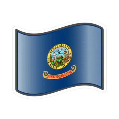 Nuvola Idaho flag (United States) STICKER Vinyl Kiss-Cut Decal 6 Inch White - The Sticker Space