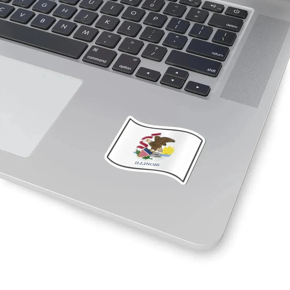 Nuvola Illinois flag (United States) STICKER Vinyl Kiss-Cut Decal - The Sticker Space
