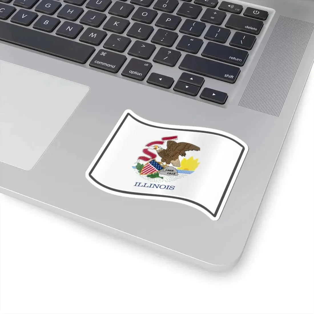 Nuvola Illinois flag (United States) STICKER Vinyl Kiss-Cut Decal - The Sticker Space
