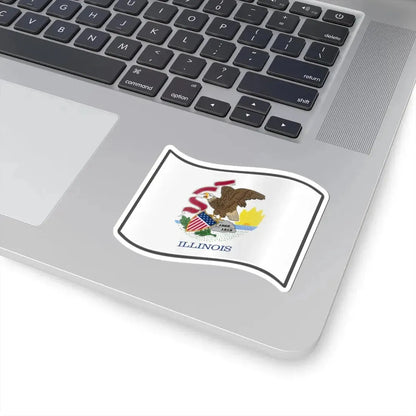 Nuvola Illinois flag (United States) STICKER Vinyl Kiss-Cut Decal - The Sticker Space