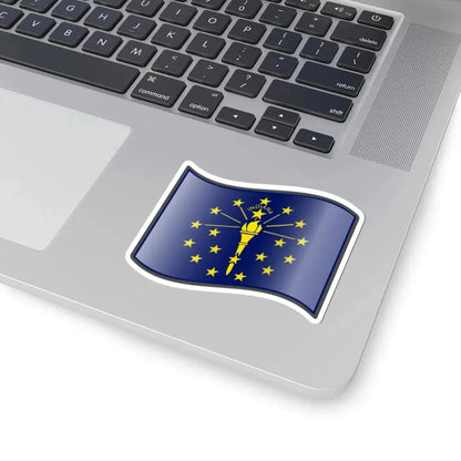 Nuvola Indiana flag (United States) STICKER Vinyl Kiss-Cut Decal - The Sticker Space