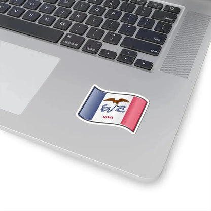 Nuvola Iowa flag (United States) STICKER Vinyl Kiss-Cut Decal - The Sticker Space