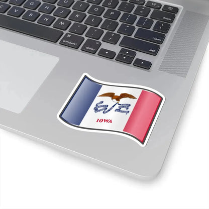 Nuvola Iowa flag (United States) STICKER Vinyl Kiss-Cut Decal - The Sticker Space