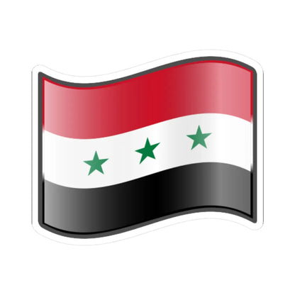 Nuvola Iraq flag 1963-1991 or Syria flag 1963-1972 (Iraq) STICKER Vinyl Kiss-Cut Decal 3 Inch White - The Sticker Space