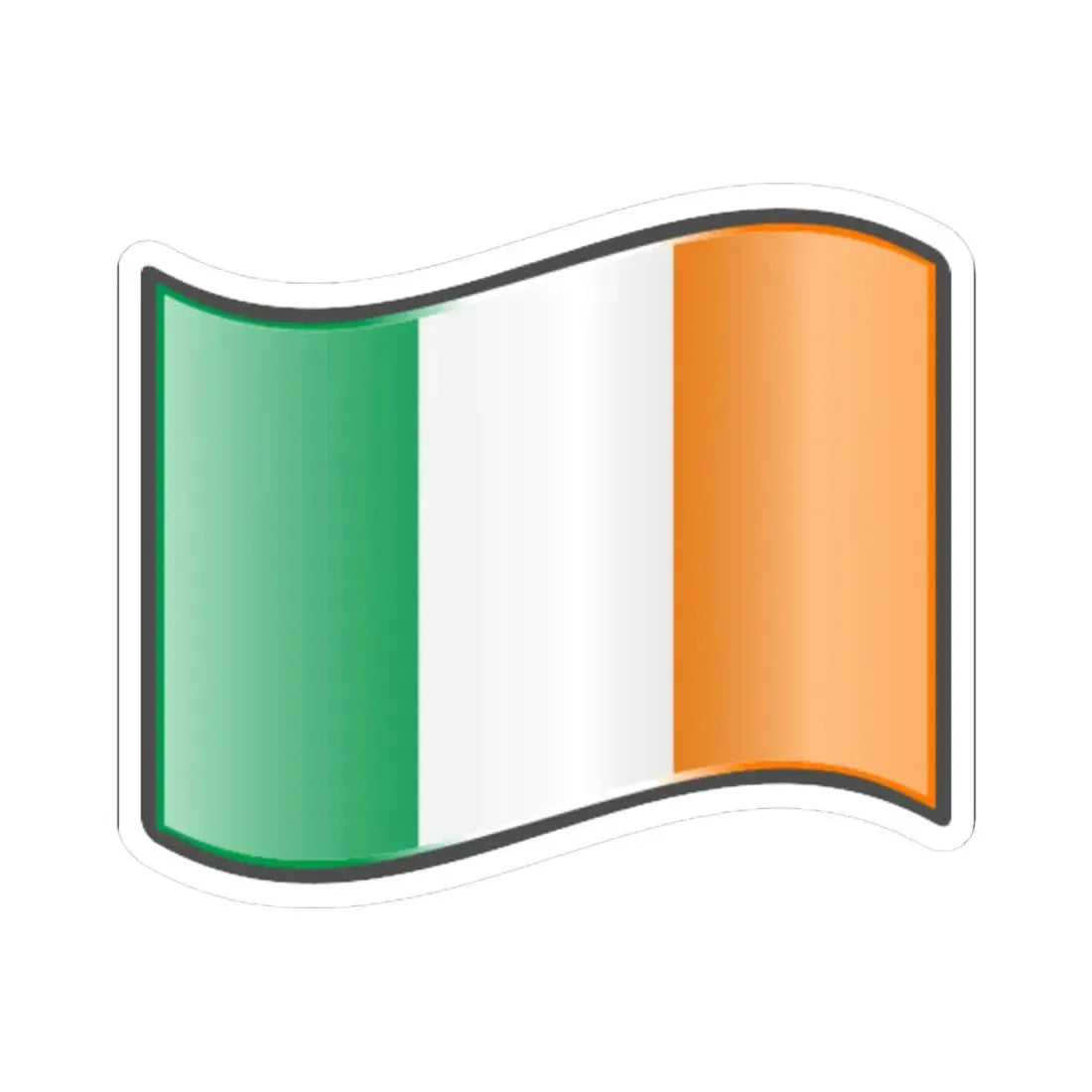Nuvola Irish flag (Ireland) STICKER Vinyl Kiss-Cut Decal 6 Inch White - The Sticker Space