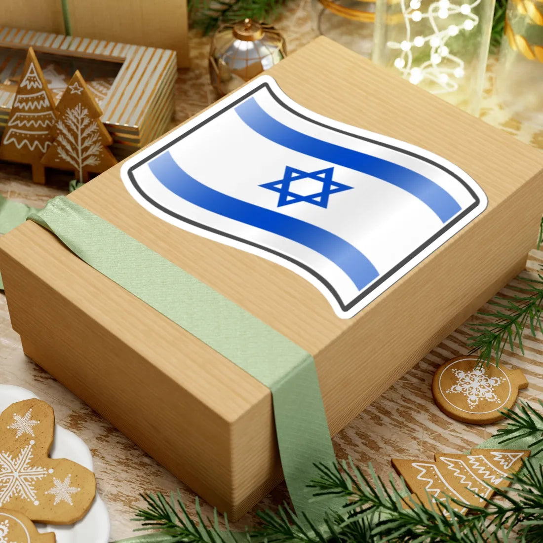 Nuvola Israeli flag (Israel) STICKER Vinyl Kiss-Cut Decal - The Sticker Space