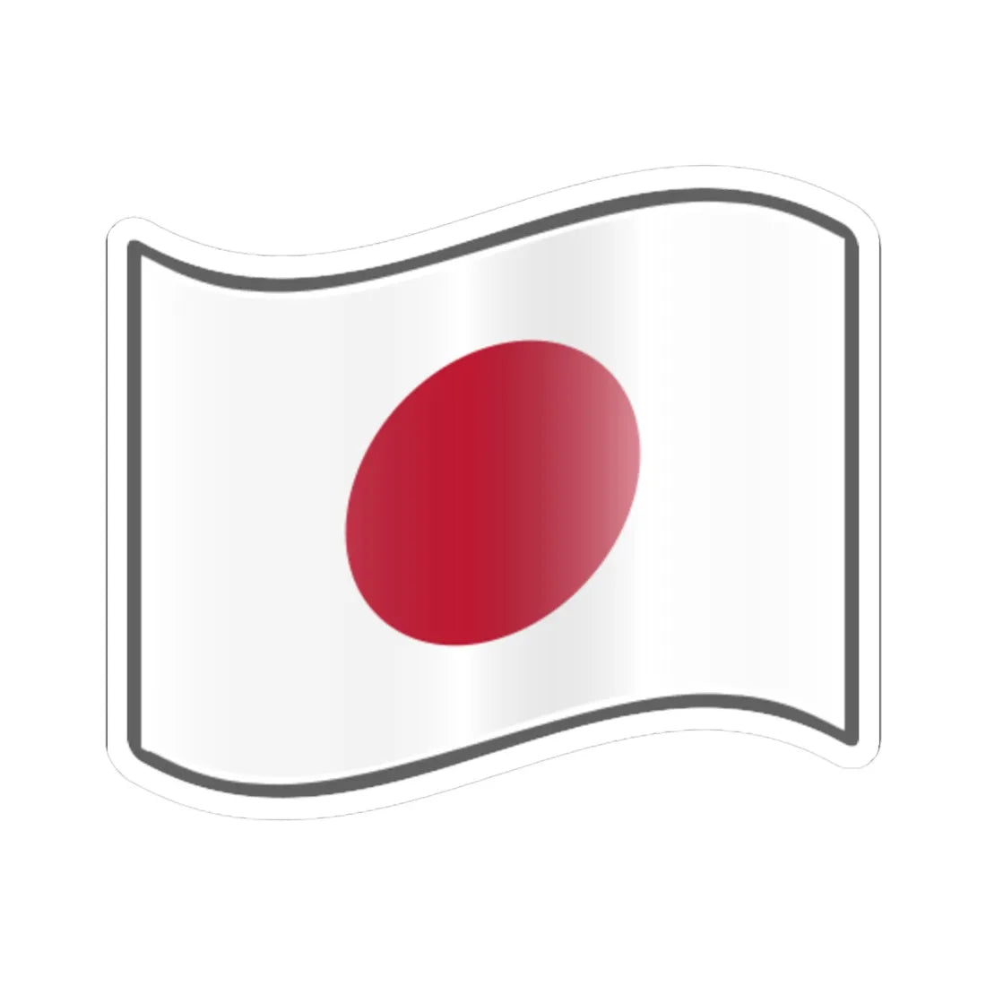 Nuvola Japan flag (Japan) STICKER Vinyl Kiss-Cut Decal 6 Inch White - The Sticker Space