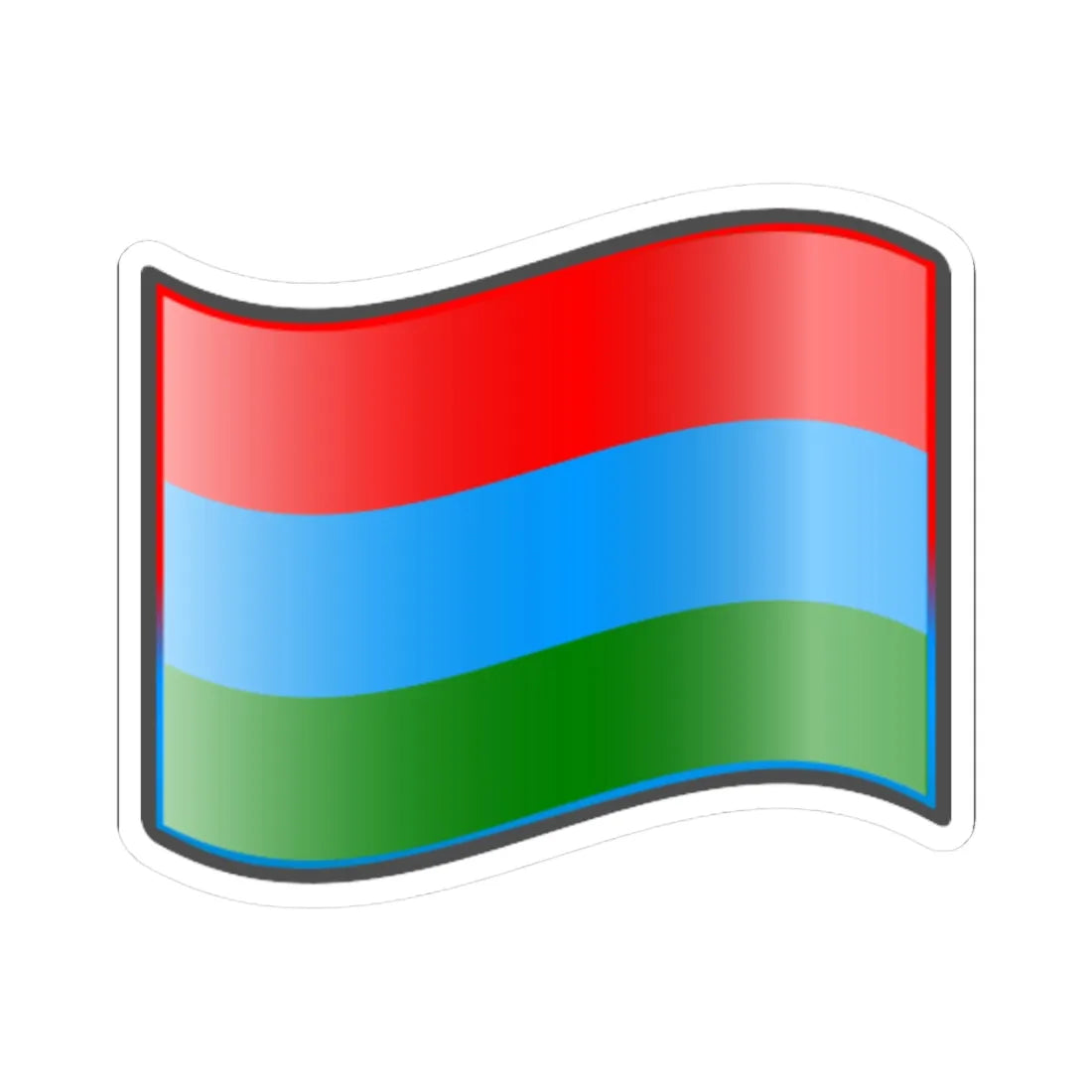 Nuvola Karelian flag (Russia) STICKER Vinyl Kiss-Cut Decal 3 Inch White - The Sticker Space