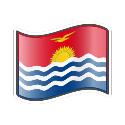 Nuvola Kiribati flag (Kiribati) STICKER Vinyl Kiss-Cut Decal 6 Inch White - The Sticker Space