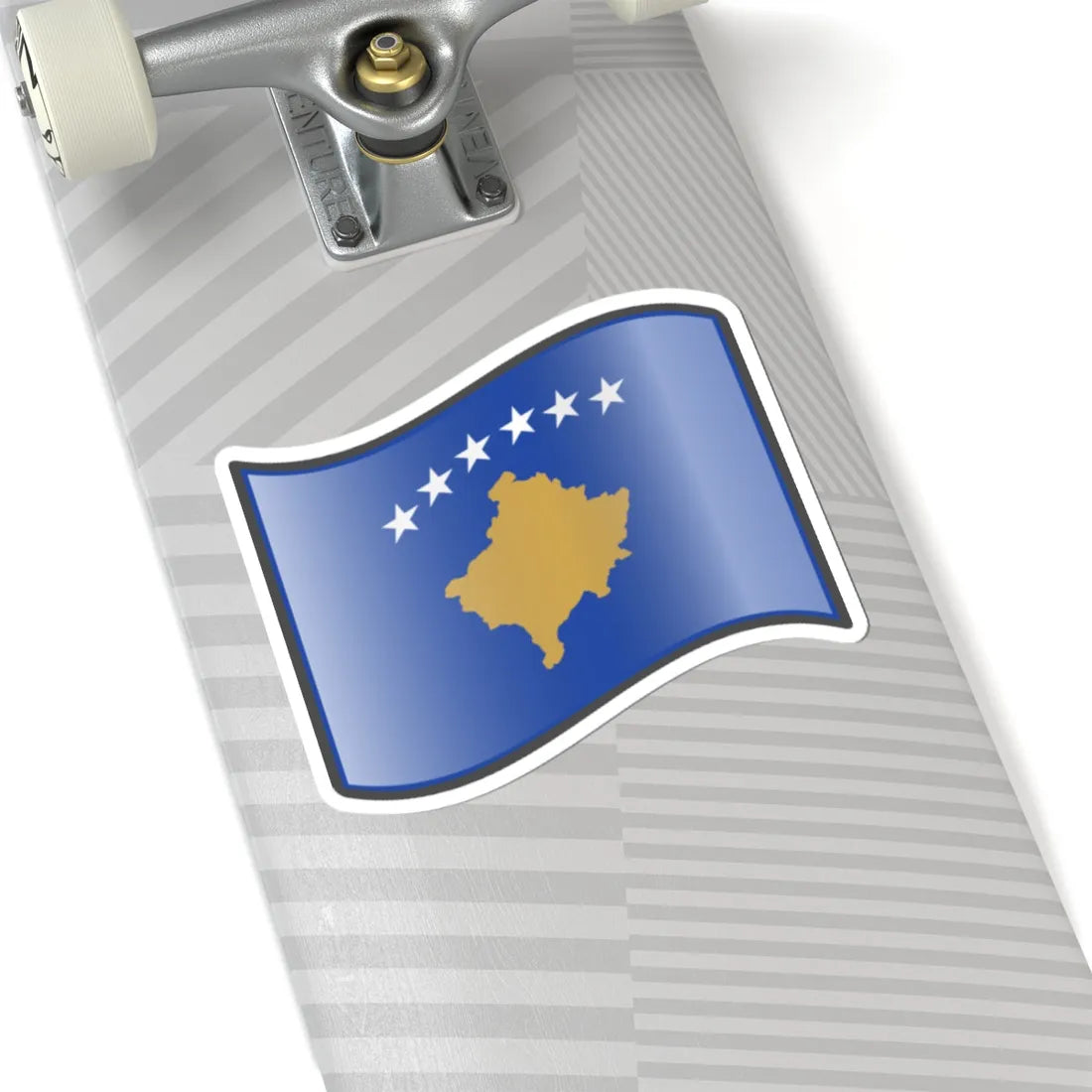 Nuvola Kosovan flag (Kosovo) STICKER Vinyl Kiss-Cut Decal - The Sticker Space