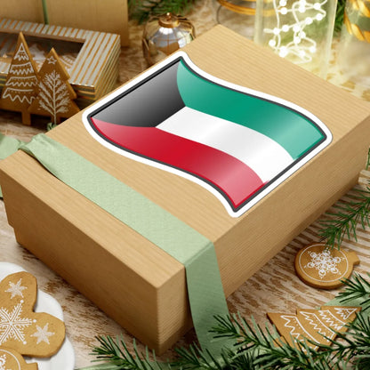 Nuvola Kuwaiti flag (Kuwait) STICKER Vinyl Kiss-Cut Decal - The Sticker Space