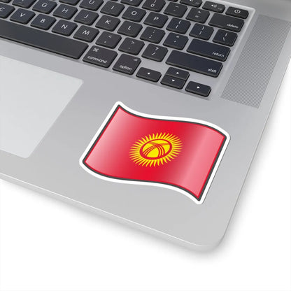 Nuvola Kyrgyz flag (Kyrgyzstan) STICKER Vinyl Kiss-Cut Decal - The Sticker Space