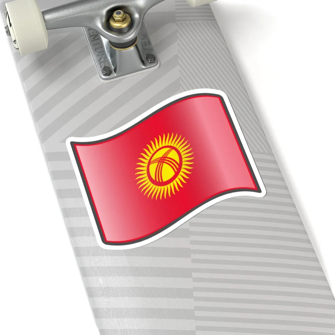 Nuvola Kyrgyz flag (Kyrgyzstan) STICKER Vinyl Kiss-Cut Decal - The Sticker Space