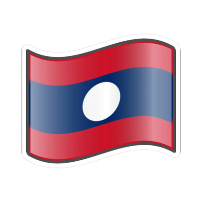 Nuvola Laotian flag (Laos) STICKER Vinyl Kiss-Cut Decal 6 Inch White - The Sticker Space