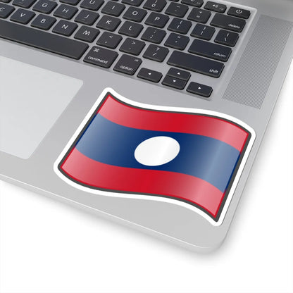 Nuvola Laotian flag (Laos) STICKER Vinyl Kiss-Cut Decal - The Sticker Space