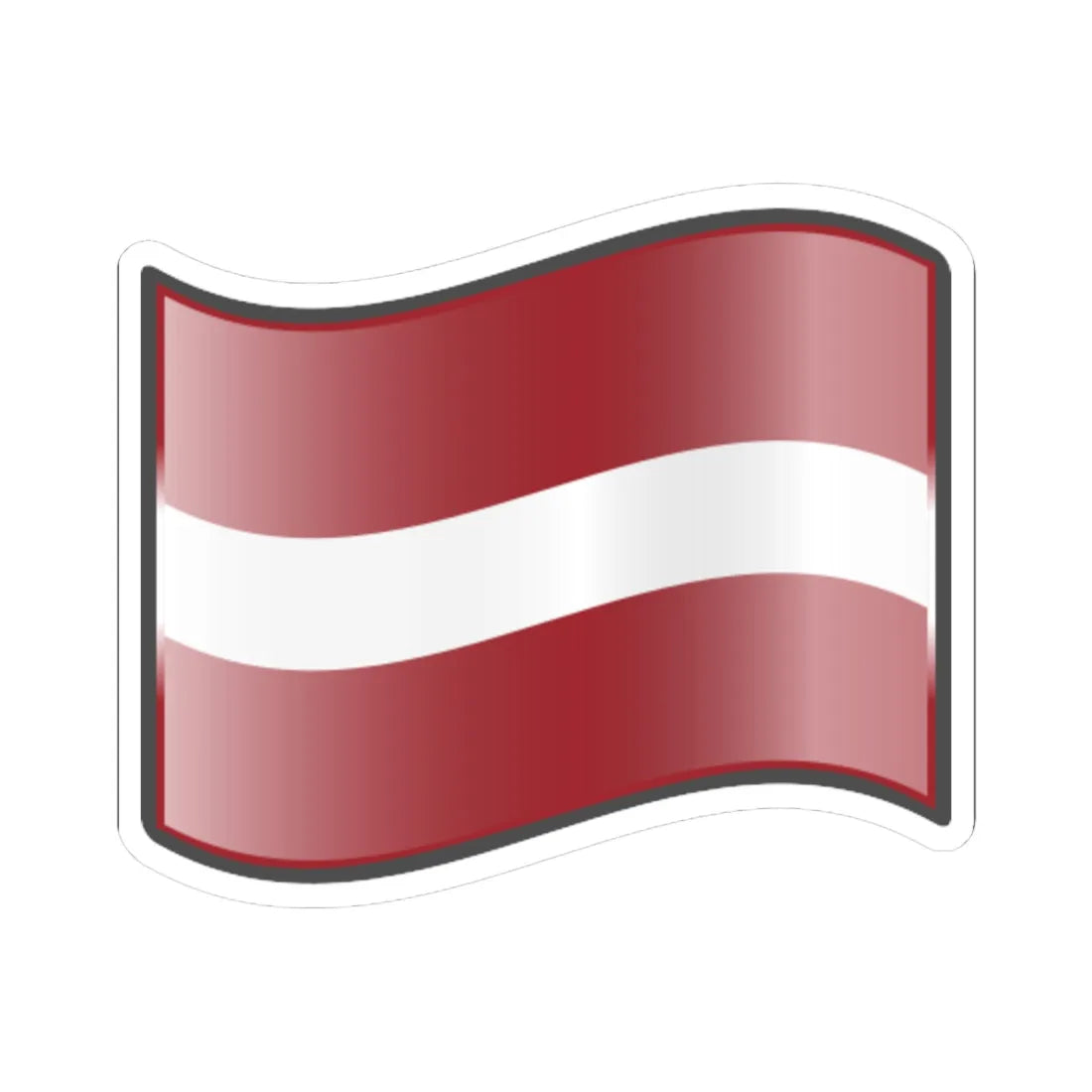 Nuvola Latvian flag (Latvia) STICKER Vinyl Kiss-Cut Decal 6 Inch White - The Sticker Space