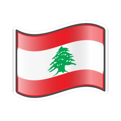 Nuvola Lebanese flag (Lebanon) STICKER Vinyl Kiss-Cut Decal 4 Inch White - The Sticker Space