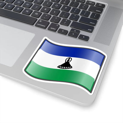 Nuvola Lesotho flag (Lesotho) STICKER Vinyl Kiss-Cut Decal - The Sticker Space