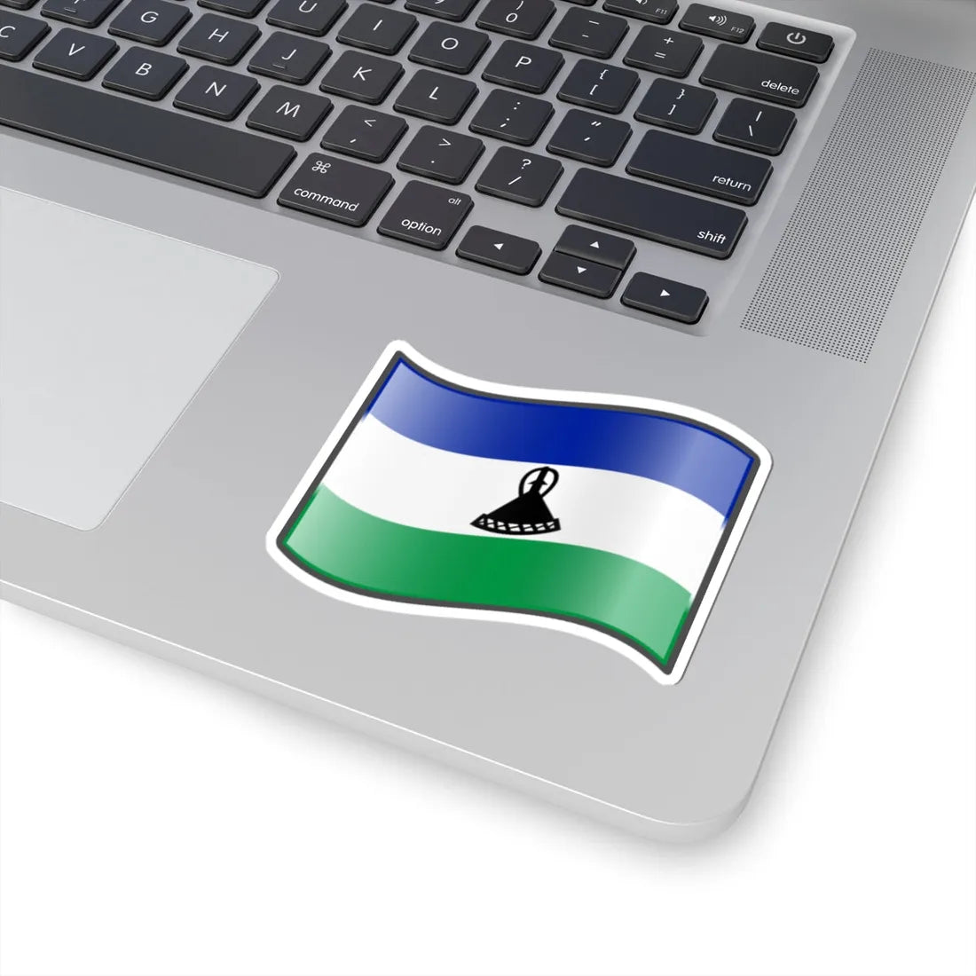 Nuvola Lesotho flag (Lesotho) STICKER Vinyl Kiss-Cut Decal - The Sticker Space