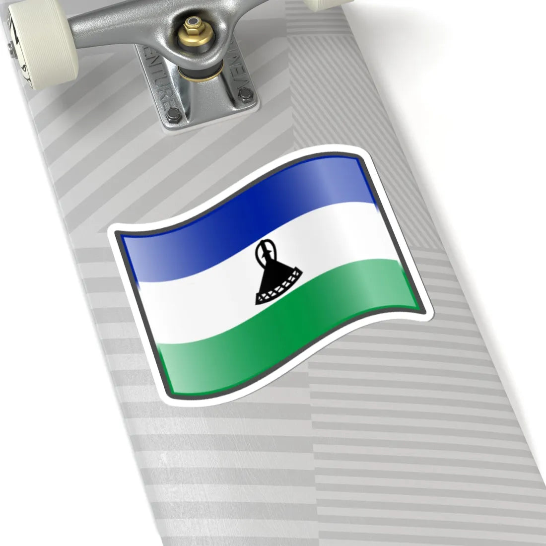 Nuvola Lesotho flag (Lesotho) STICKER Vinyl Kiss-Cut Decal - The Sticker Space
