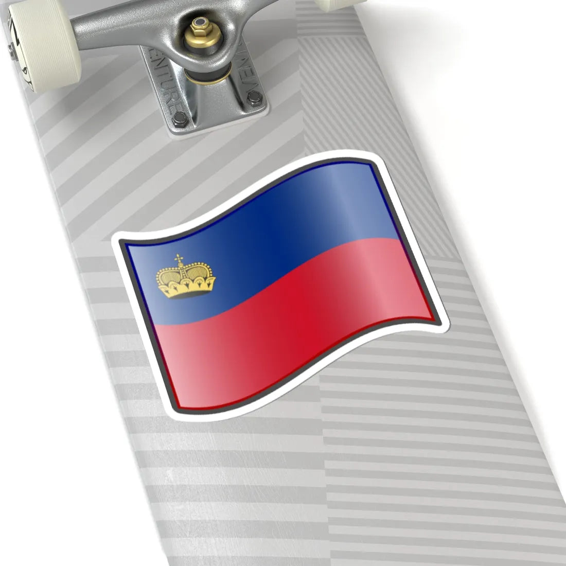 Nuvola Liechtensteiner flag (Liechtenstein) STICKER Vinyl Kiss-Cut Decal - The Sticker Space