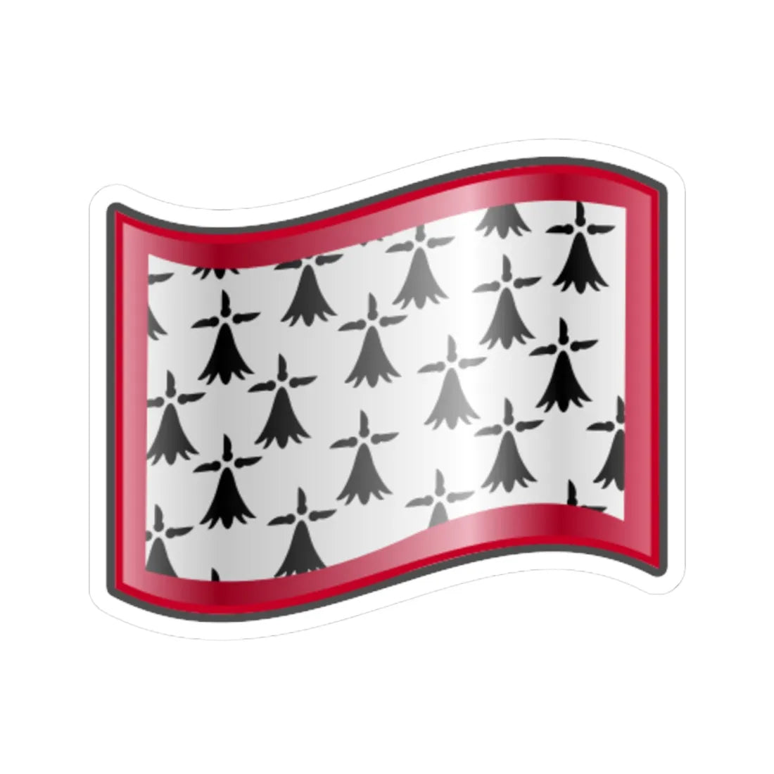 Nuvola Limousin flag (France) STICKER Vinyl Kiss-Cut Decal 4 Inch White - The Sticker Space