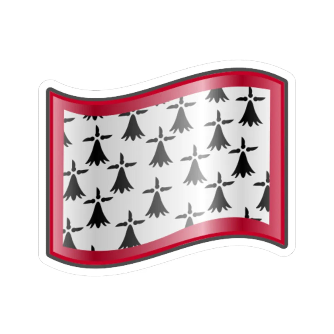 Nuvola Limousin flag (France) STICKER Vinyl Kiss-Cut Decal 6 Inch White - The Sticker Space