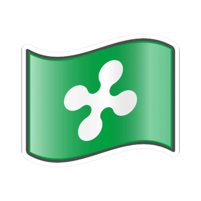 Nuvola Lombardy flag (Italy) STICKER Vinyl Kiss-Cut Decal 3 Inch White - The Sticker Space