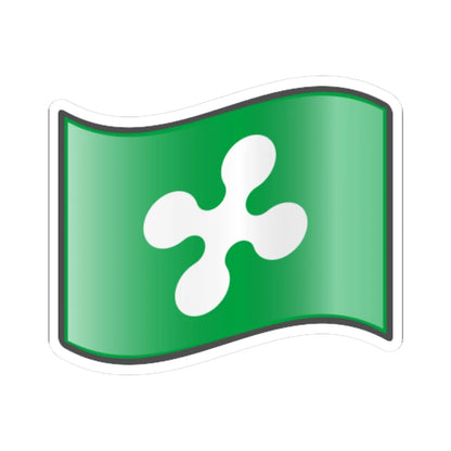 Nuvola Lombardy flag (Italy) STICKER Vinyl Kiss-Cut Decal 6 Inch White - The Sticker Space