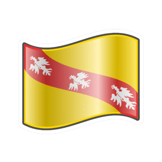 Nuvola Lorraine flag (France) STICKER Vinyl Kiss-Cut Decal 2 Inch White - The Sticker Space
