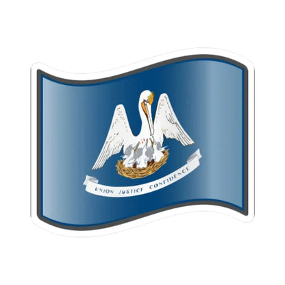 Nuvola Louisiana flag (United States) STICKER Vinyl Kiss-Cut Decal 3 Inch White - The Sticker Space