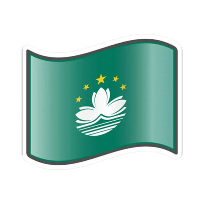 Nuvola Macau flag (China) STICKER Vinyl Kiss-Cut Decal 3 Inch White - The Sticker Space