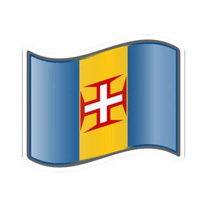 Nuvola Madeira flag (Portugal) STICKER Vinyl Kiss-Cut Decal 2 Inch White - The Sticker Space