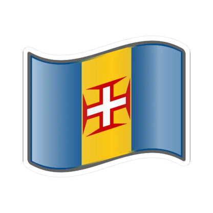 Nuvola Madeira flag (Portugal) STICKER Vinyl Kiss-Cut Decal 3 Inch White - The Sticker Space