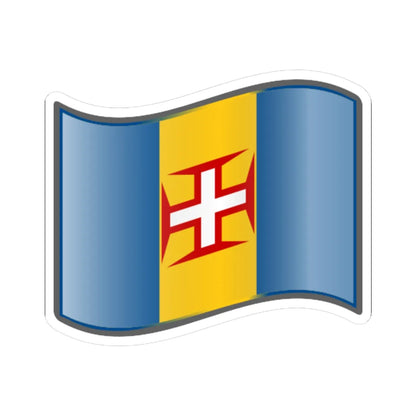 Nuvola Madeira flag (Portugal) STICKER Vinyl Kiss-Cut Decal 6 Inch White - The Sticker Space