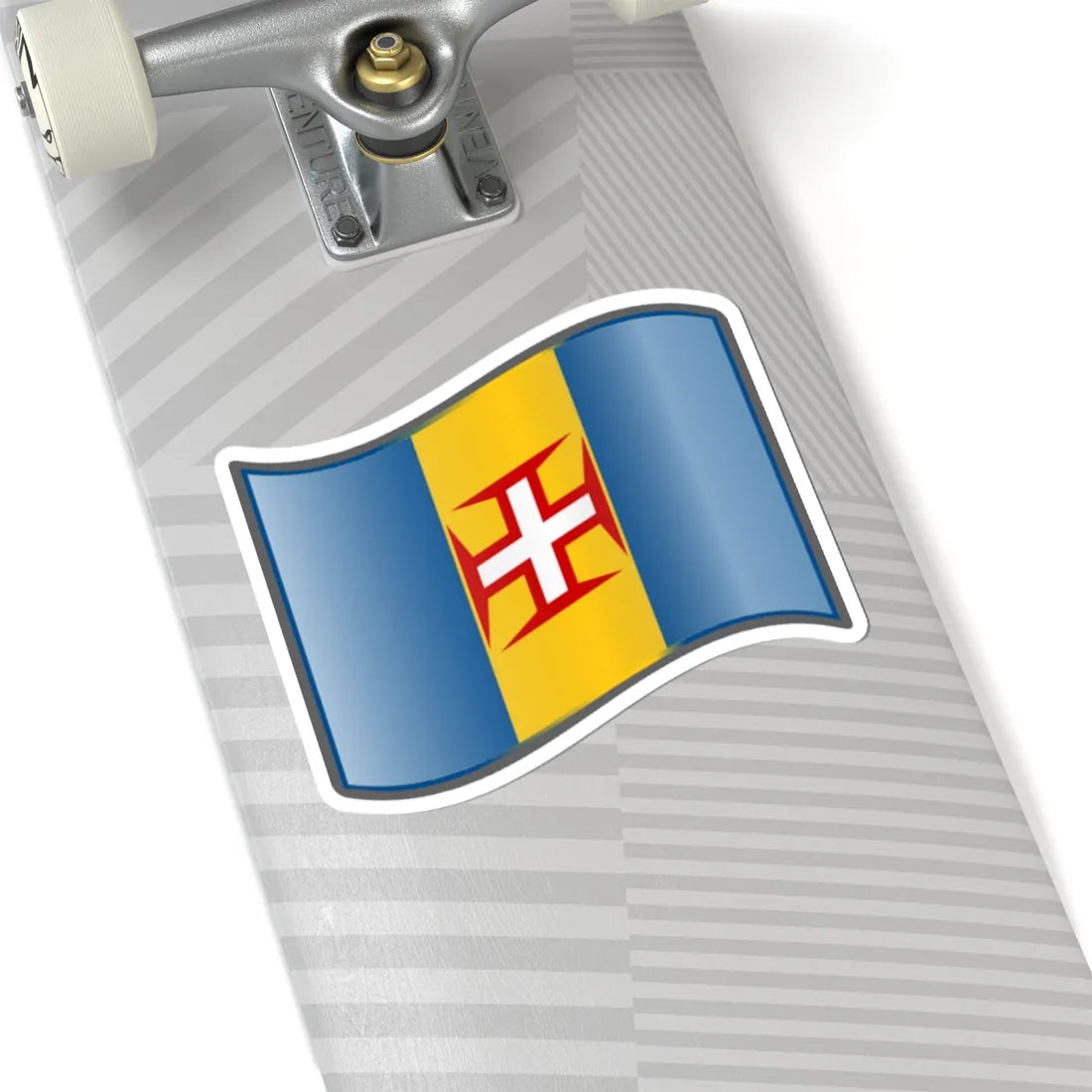 Nuvola Madeira flag (Portugal) STICKER Vinyl Kiss-Cut Decal - The Sticker Space