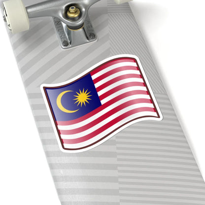 Nuvola Malaysian flag (Malaysia) STICKER Vinyl Kiss-Cut Decal - The Sticker Space