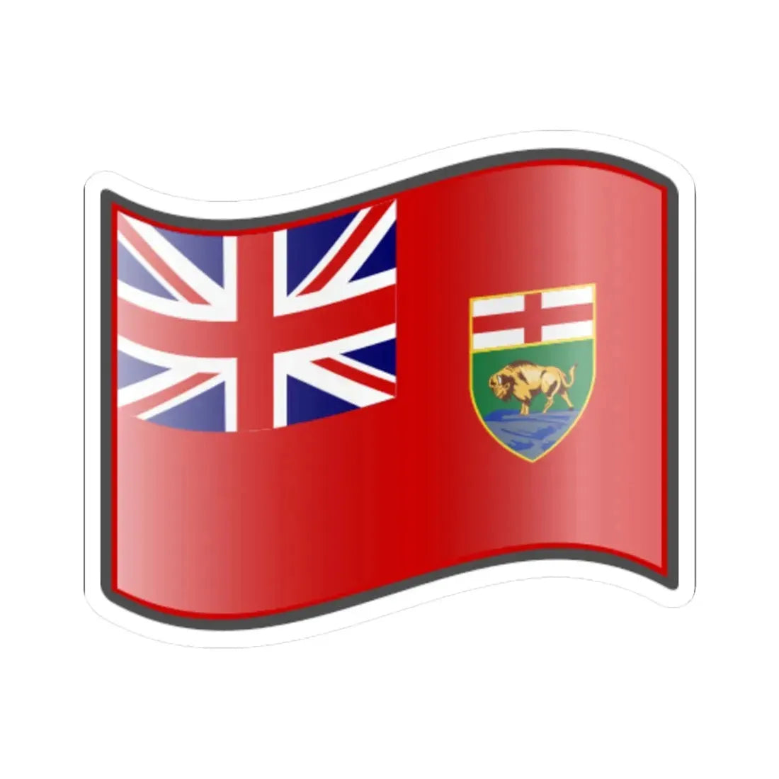 Nuvola Manitoba flag (Canada) STICKER Vinyl Kiss-Cut Decal 6 Inch White - The Sticker Space