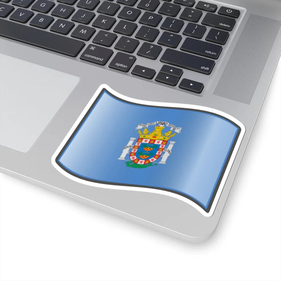Nuvola Melilla flag (Spain) STICKER Vinyl Kiss-Cut Decal - The Sticker Space