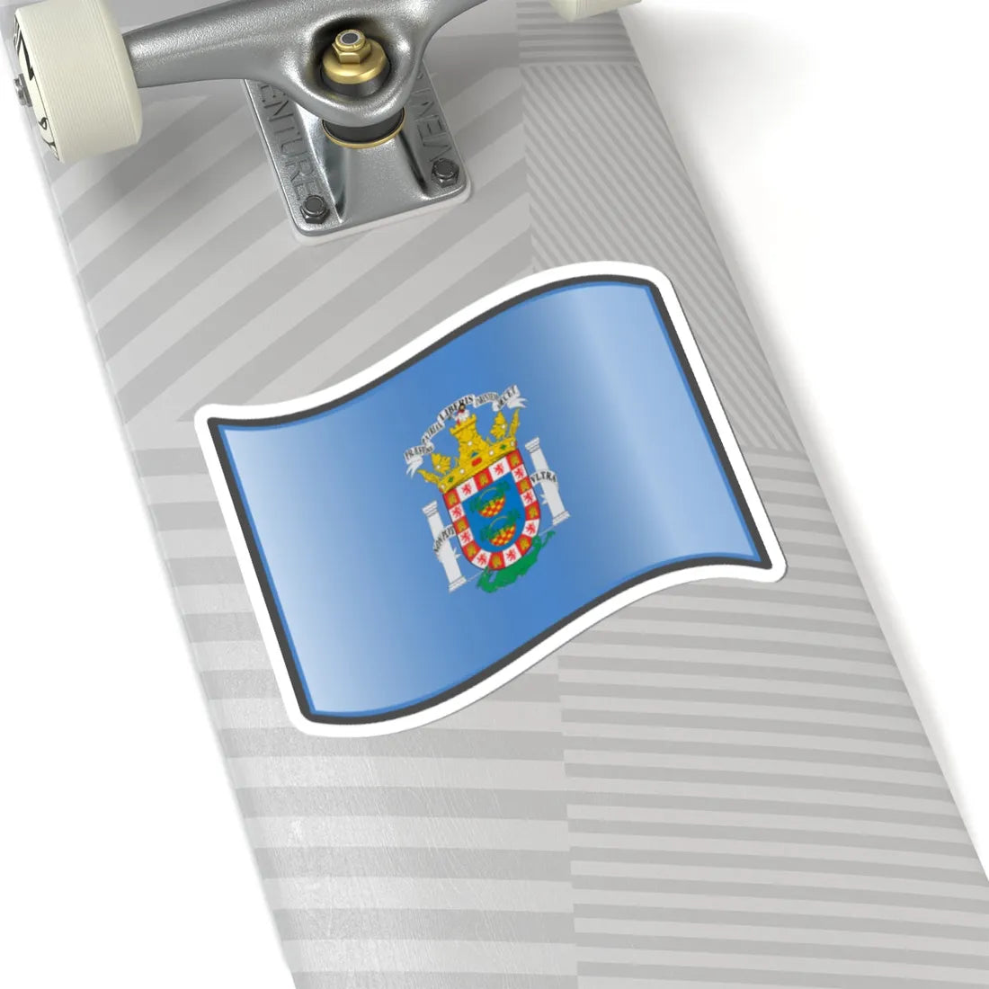 Nuvola Melilla flag (Spain) STICKER Vinyl Kiss-Cut Decal - The Sticker Space