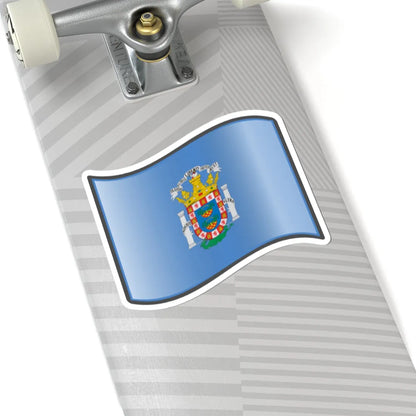 Nuvola Melilla flag (Spain) STICKER Vinyl Kiss-Cut Decal - The Sticker Space