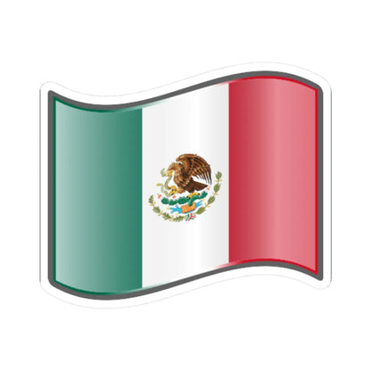 Nuvola Mexico flag (Mexico) STICKER Vinyl Kiss-Cut Decal 3 Inch White - The Sticker Space
