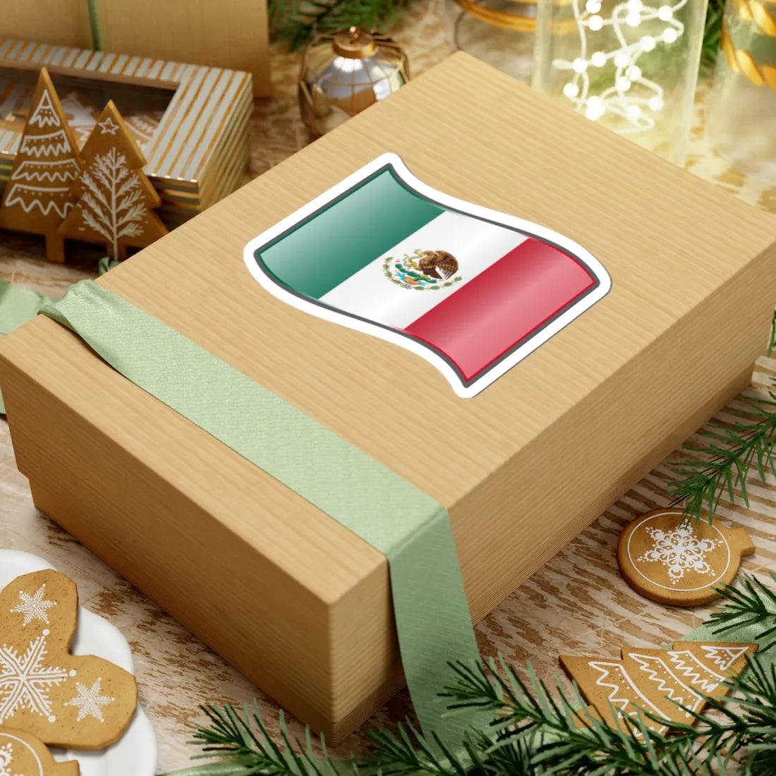 Nuvola Mexico flag (Mexico) STICKER Vinyl Kiss-Cut Decal - The Sticker Space