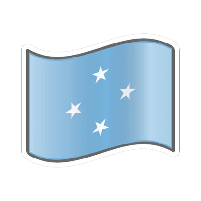Nuvola Micronesian flag (Micronesia) STICKER Vinyl Kiss-Cut Decal 4 Inch White - The Sticker Space