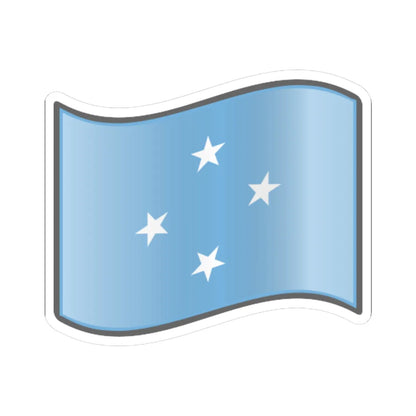 Nuvola Micronesian flag (Micronesia) STICKER Vinyl Kiss-Cut Decal 6 Inch White - The Sticker Space