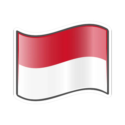 Nuvola Monegasque flag (Monaco) STICKER Vinyl Kiss-Cut Decal 3 Inch White - The Sticker Space